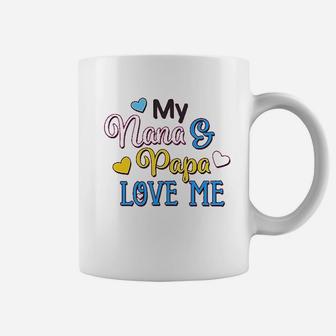 My Nana And Papa Love Me With Hearts Coffee Mug - Seseable