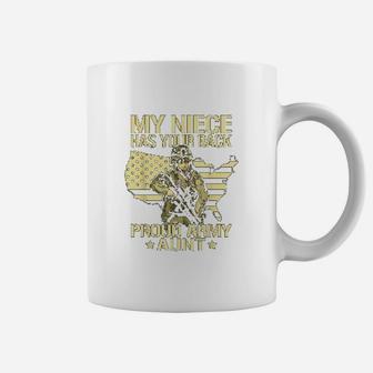 My Niece Has Your Back Proud Army Coffee Mug - Seseable
