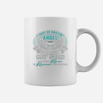 My Son In Heaven Mommy Shirt For My Son Coffee Mug - Seseable
