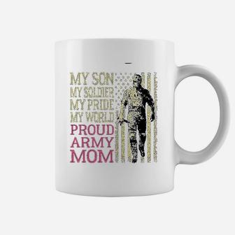 My Son My Soldier Hero Proud Army Mom Us Military Mother Coffee Mug - Seseable
