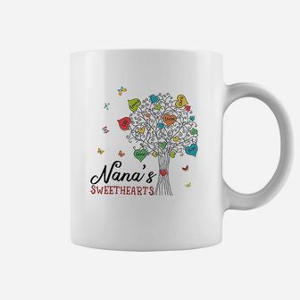 Nana Sweethearts Hearts Family Tree Coffee Mug - Seseable