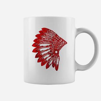 Native American Feather Headdress Indian Chief Tribes Pride Coffee Mug - Seseable
