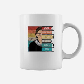 Never Underestimate The Power Of A Girl With Book Rbg Coffee Mug - Seseable