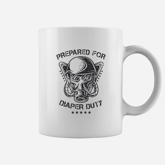 New Dad Prepared For Diaper Duty First Time Daddy Coffee Mug - Seseable