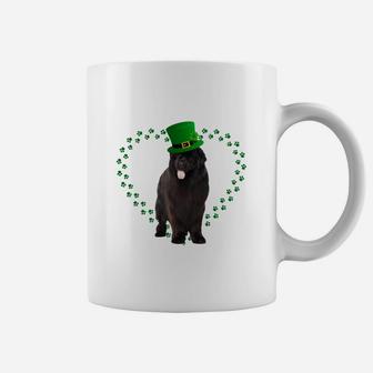 Newfoundland Heart Paw Leprechaun Hat Irish St Patricks Day Gift For Dog Lovers Coffee Mug - Seseable