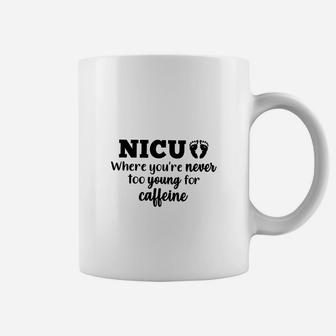 Nicu Where You're Never Too Young For Caffeine Coffee Mug - Seseable