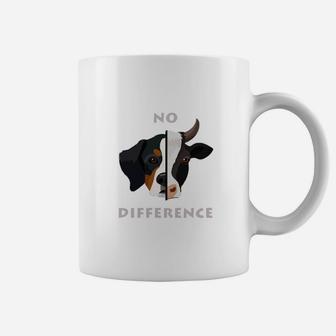 No Difference Dog Cow Vegan Vegetarian Coffee Mug - Seseable