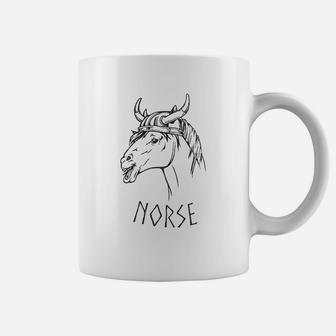 Norse Norwegian Horse Pun Dad Joke Viking Coffee Mug - Seseable