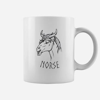 Norse Norwegian Scaninavian Horse Pun Dad Joke Norway Coffee Mug - Seseable