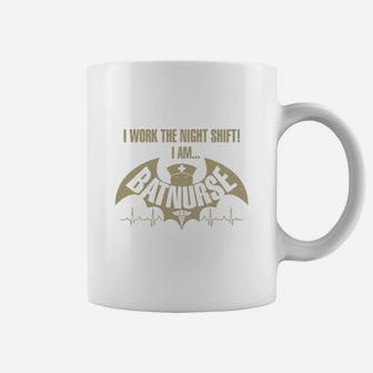 Official I Work The Night Shift I Am Batnurse Coffee Mug - Seseable