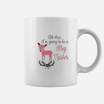 Oh Deer Im Going To Be A Big Sister Coffee Mug - Seseable
