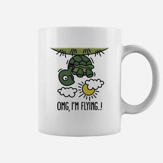 Omg Im Flying Turtle Tshirts Coffee Mug - Seseable
