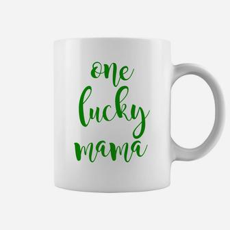 One Lucky Mama Cute St Patricks Day Moms Coffee Mug - Seseable
