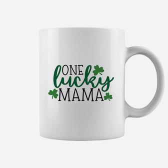 One Lucky Mama St Patricks Day Women Momma Coffee Mug - Seseable