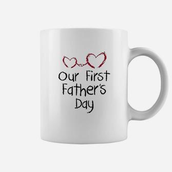 Our First Fathers Day Dad Baby Matching Set Coffee Mug - Seseable