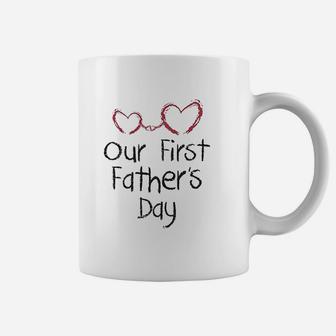 Our First Fathers Day Great Gift Idea For A New Dad Baby Coffee Mug - Seseable
