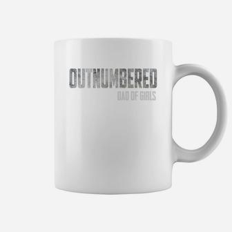 Outnumbered Dad Of Girls Father Day Coffee Mug - Seseable