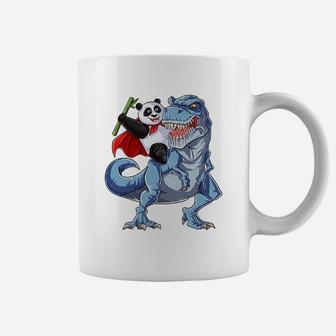 Panda Riding Dinosaur T Rex T Shirt Funny Pandas Bear Gifts Coffee Mug - Seseable