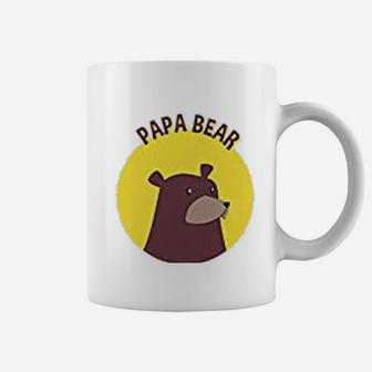 Papa Bear Brown Color, best christmas gifts for dad Coffee Mug - Seseable