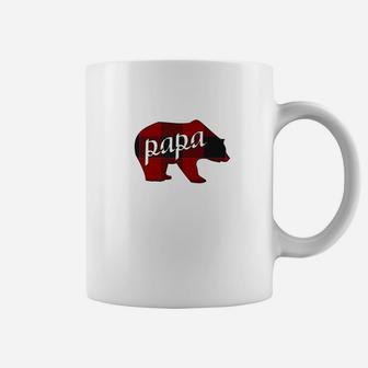 Papa Bear Flannel Family Shirts Bear Coffee Mug - Seseable
