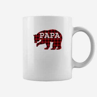 Papa Bear Matching Buffalo Family Christmas Pajama Coffee Mug - Seseable