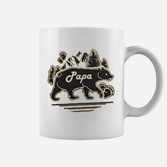 Papa Bear Mountain Forest Walking Coffee Mug - Seseable