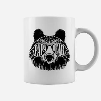 Papa Bear Sunglass Papa Bear, dad birthday gifts Coffee Mug - Seseable