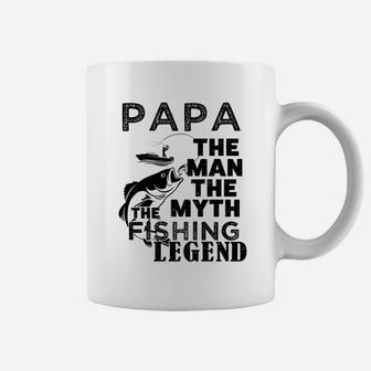 Papa Legend Fishing Cute Fathers Day Gift Coffee Mug - Seseable
