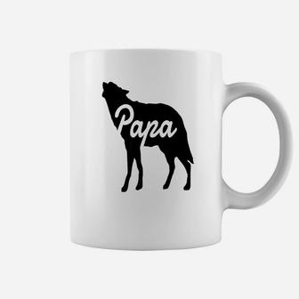 Papa Wolf, best christmas gifts for dad Coffee Mug - Seseable