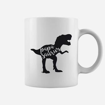 Papasaurus Dinosaur, best christmas gifts for dad Coffee Mug - Seseable