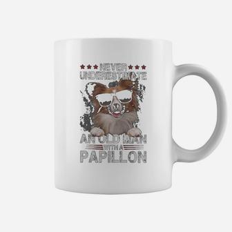 Papillon Never Underestimate An Old Man Classic Coffee Mug - Seseable