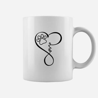 Paw Print Animal Lovers Cat Dog Mom Coffee Mug - Seseable