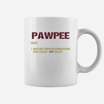 Pawpee Funny Grandfather Definition Distressed Retro Men Gift Coffee Mug - Seseable