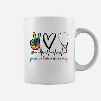 Peace Love Nurse Tie Dye Coffee Mug - Seseable