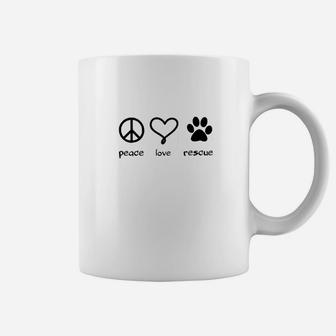 Peace Love Rescue Pet Rescue Dog Coffee Mug - Seseable