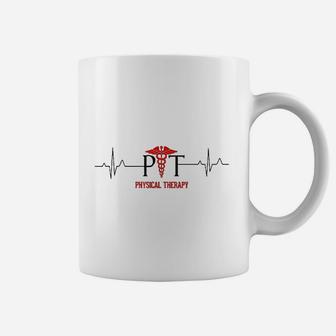 Physical Therapy Heartbeat Gift For Physical Therapist Coffee Mug - Seseable