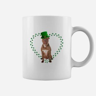 Pitbull Heart Paw Leprechaun Hat Irish St Patricks Day Gift For Dog Lovers Coffee Mug - Seseable