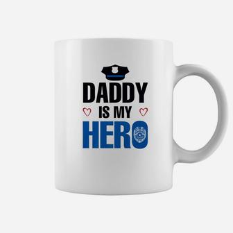 Police Daddy Is My Hero For Kids Coffee Mug - Seseable