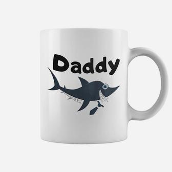 Polite Daddy Shark, dad birthday gifts Coffee Mug - Seseable