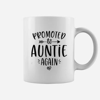 Promoted To Auntie Again New Aunt To Be Gift For Sister Coffee Mug - Seseable