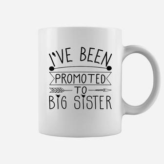 Promoted To Big Sister Gift For Sisters n Girls Coffee Mug - Seseable