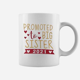 Promoted To Big Sister Letters Print Coffee Mug - Seseable