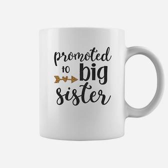 Promoted To Big Sister Letters Print Coffee Mug - Seseable