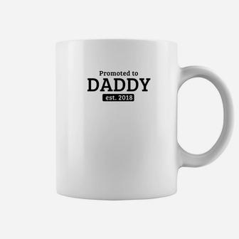 Promoted To Daddy Est 2018 Funny Dad Christmas Gift Coffee Mug - Seseable
