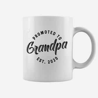 Promoted To Grandpa Est 2020 Best Funny Novelty Gift Fathers Day Coffee Mug - Seseable