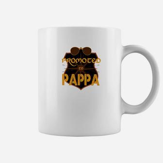 Promoted To Pappa Fathers Day Gift Men New Grandpa Premium Coffee Mug - Seseable