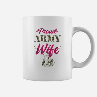 Proud Army Wife Gift Coffee Mug - Seseable