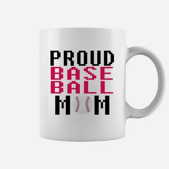 Proud Baseball Mom Player Sport Game, Gift for Mom Coffee Mug - Seseable