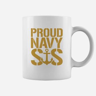 Proud Navy Sister In Navy Coffee Mug - Seseable