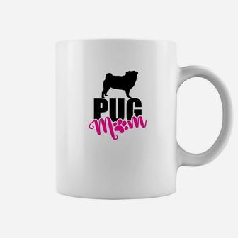 Proud Pug Mom Paw Print Coffee Mug - Seseable